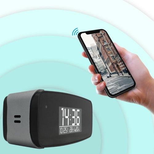WiFi HD Clock Spy Camera with Night Vision and Motion Detection